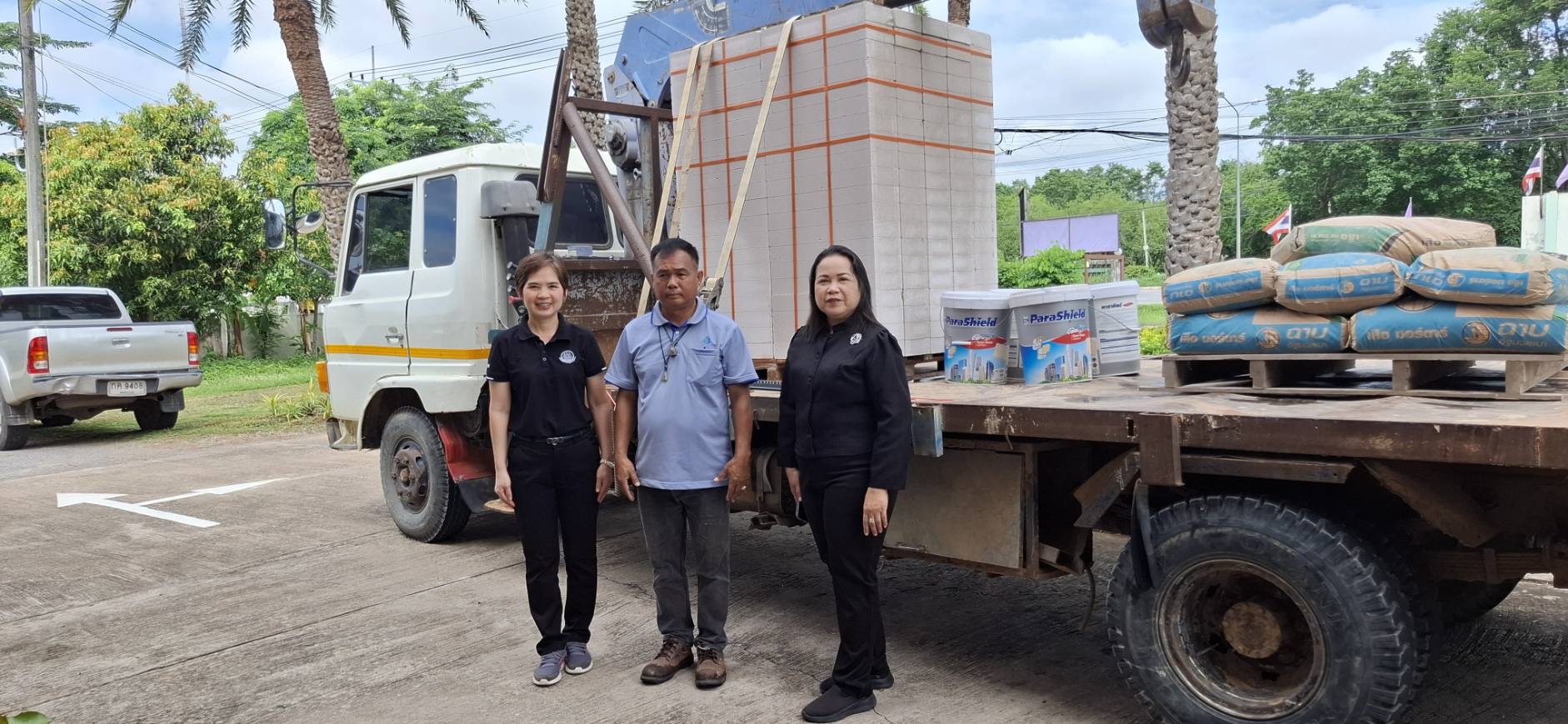 บริษัท วี.สถาปัตย์ จำกัด (สำนักงานใหญ่) ได้สนับสนุนวัสดุก่อสร้าง ให้แก่ สำนักงานสวัสดิการและคุ้มครองแรงงานจังหวัดเพชรบูรณ์